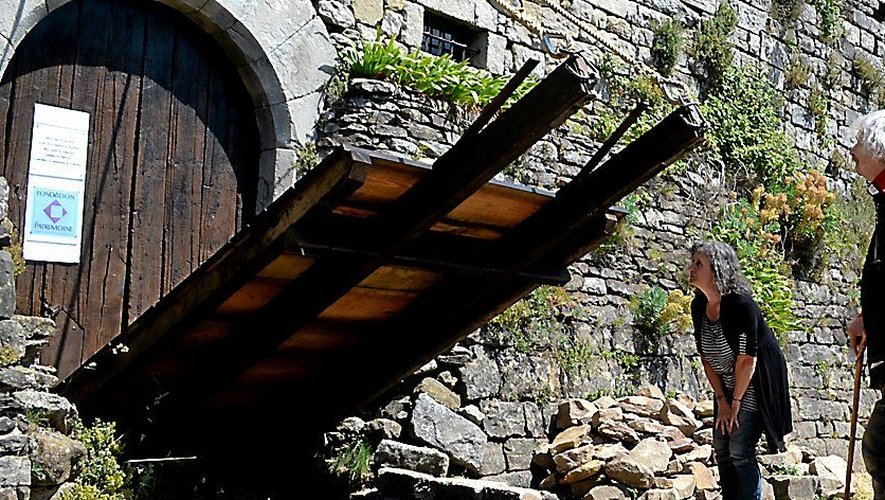 Le pont levis du Cheylard d’Aujac après sa restauration